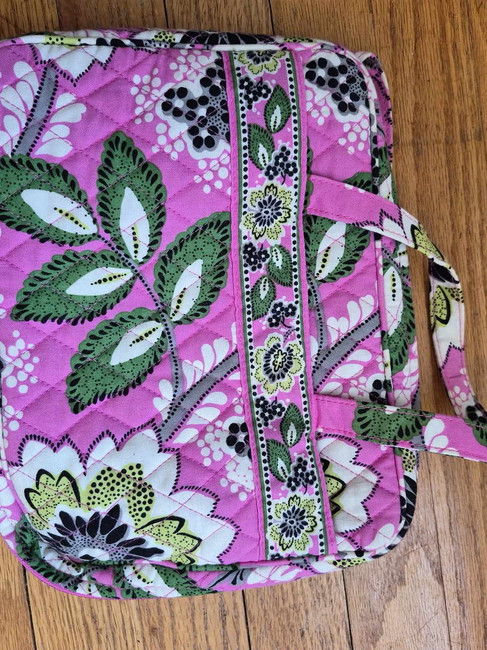 Quilted Floral Tablet/iPad Bag in Pink Paisely